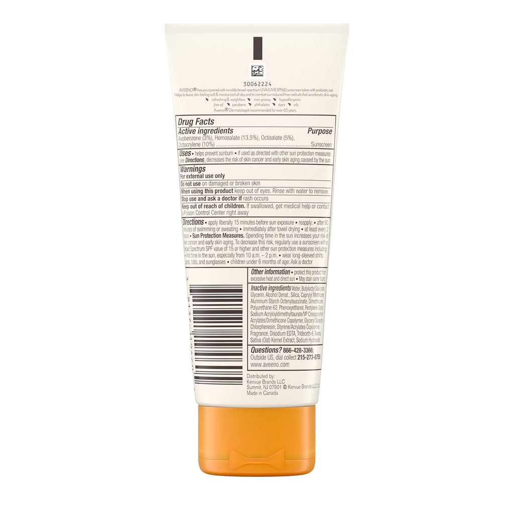 Buy now Aveeno Protect + Hydrate Moisturizing Body Sunscreen Lotion with Broad Spectrum SPF 60 & Prebiotic Oat, Weightless & Refreshing Feel, Paraben-Free, Oil-Free, Oxybenzone-Free, 3.0 fl. oz | Moisturizing, Body, Prebiotic Oat, Weightless, Refreshing Feel at indiglob india