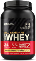 Buy now Optimum Nutrition Gold Standard 100% Whey Protein Powder, French Vanilla Creme, 2 Pound (Packaging May Vary) at indiglob india