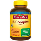 Nature Made Super B Complex with Vitamin C & Folic Acid, 140 Tablets | B Complex Vitamins for Women and Men, Dietary Supplement for Immune Support, Gluten Free, 140 Day Supply