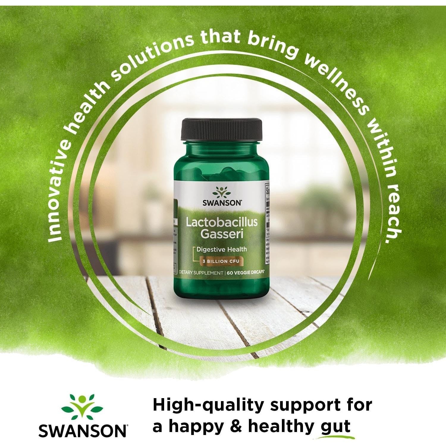 Buy now Swanson Lactobacillus Gasseri - Probiotic Supplement Supporting Digestive Health with 3 Billion CFU - Design-Release Satiety & Fat Metabolism Support - (60 Veggie Capsules) at indiglob india