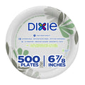 Dixie 6.8 Inch Medium-Weight Paper Plates By GP PRO, Pathways Botanical Design, 500 Count (125 Disposable Plates Per Pack, 4 Packs Per Case), UX7WS