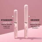 L'ANGE HAIR Le Duo Grande 360° Airflow Styler | Curl & Straighten with One Tool | 5.3" Snag-Free Titanium Plates | Cooling Air Vents to Set Curls | Adjustable Temp & Auto Shut-Off | Blush