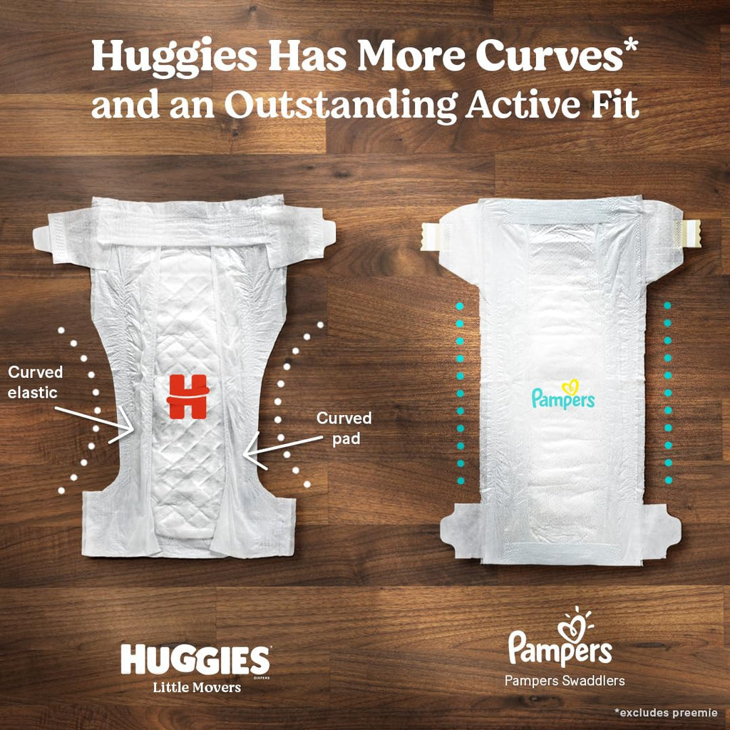 Huggies Little Movers Diapers Size 8, 76 Count (2 Packs of 38)