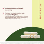Jarrow MagMind Magtein Magnesium L-Threonate, 90 Capsules | Magnesium Supplement, Brain Supplements For Memory Support, Veggie Capsules, 30 Day Supply