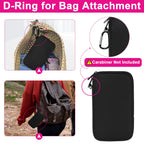 Tampon Holder for Purse, Portable Tampon Bag Organizer Case for Women’s Purse, Travel-Friendly Discreet Period Bag for Feminine Products, Waterproof Pad Bag, Black(Bag Only)