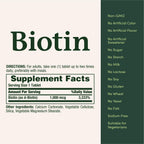 Nature's Bounty Biotin, 1000 mcg, 100 Tablets | Supports Metabolism for Energy and Healthy Hair, Skin, and Nails