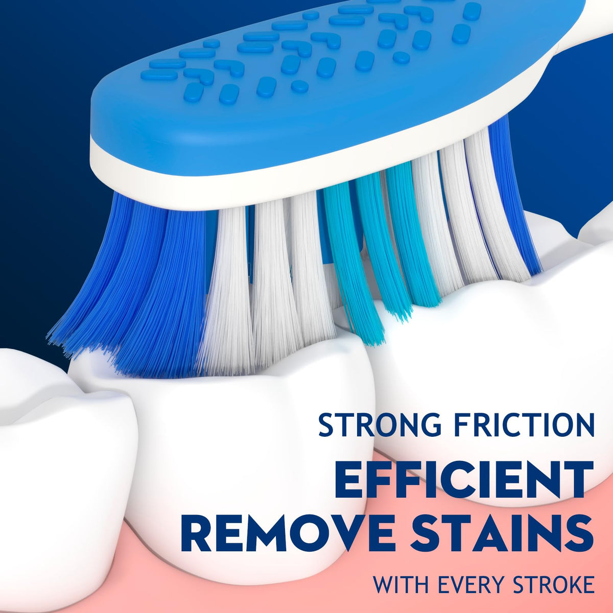 Adult Hard bristled Manual Toothbrush with Excellent Cleaning Effect, Equipped with Tongue Coating Brush and Wavy bristles for More Effective Cleaning of Teeth（6pack）