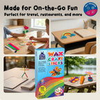 Wax Craft Sticks for Kids 300 PCS in 15 Colors, Mess-Free Sensory Craft