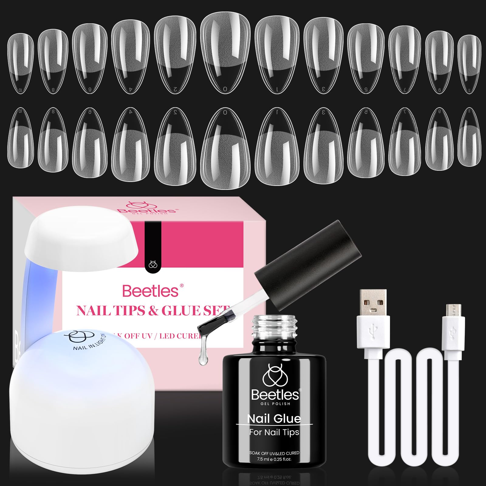 Buy now beetles Gel Polish 2Pcs 15ml Nail Glue Kit for Acrylic Nails, 5 in 1 Super Strong Brush in Nail Gel Glue for False Nails Tips and Gel Nail Polish Led Lamp Required at indiglob india