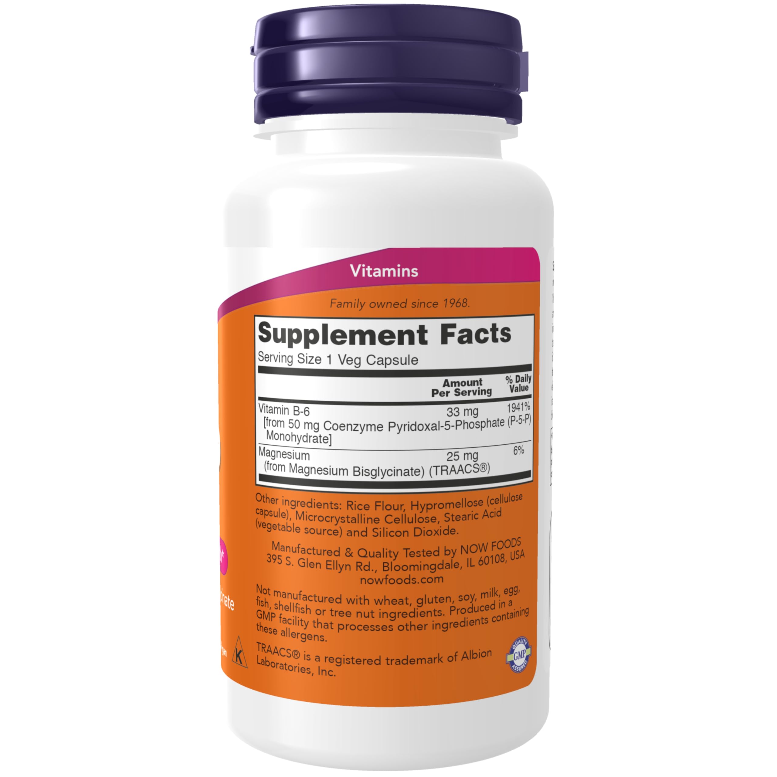 Buy now NOW Foods Supplements, P-5-P 50 mg with Coenzyme B-6 + Mg Bisglycinate, 90 Veg Capsules at indiglob india