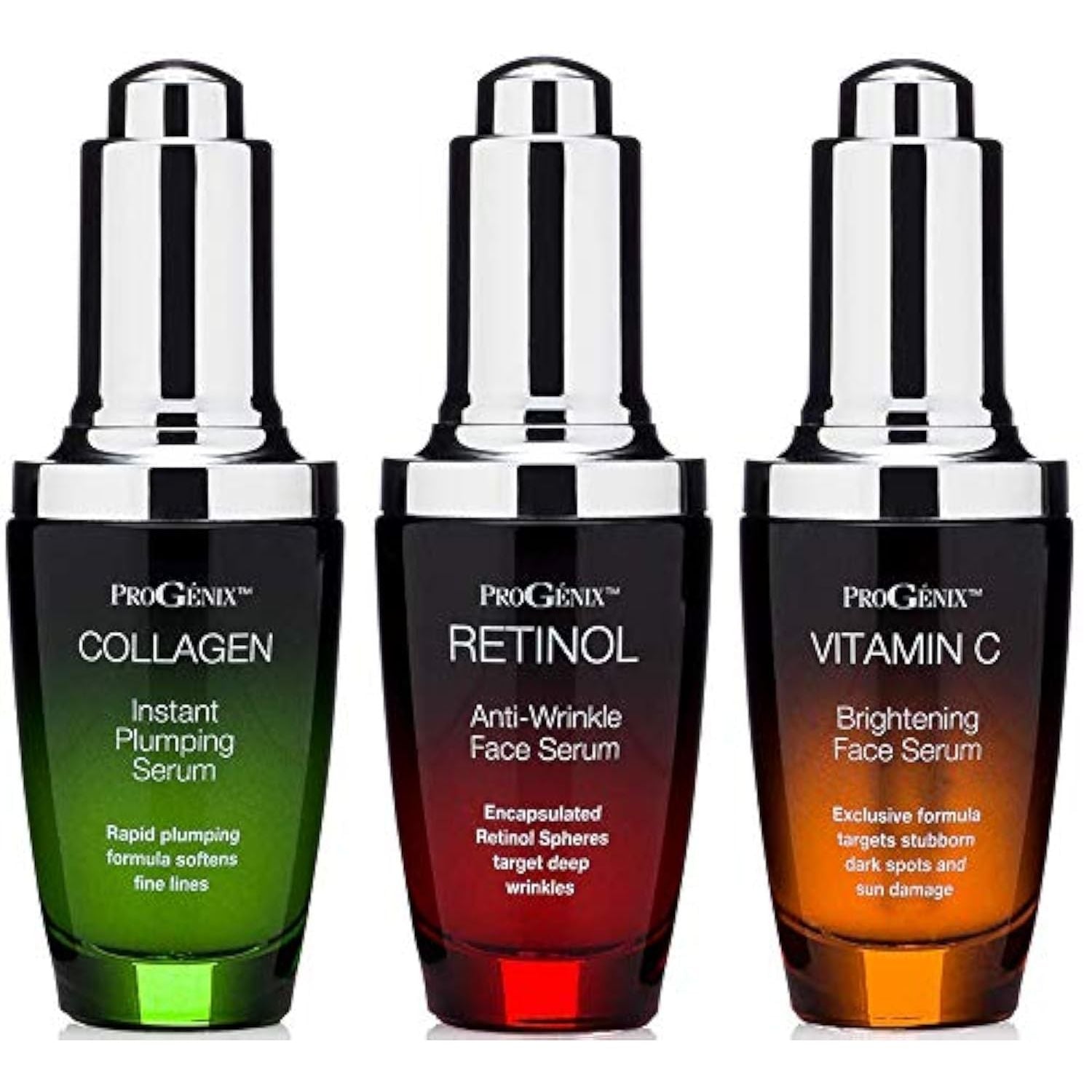 Buy now ProGenix Vitamin C Facial Serum Skin Care Anti-Aging Moisturizer Potent Vitamin C Face Lotion For Dry Skin, Age Spots, Wrinkle Repair, & Uneven Skin Tone, 1 Fl Oz 1 Fl Oz (Pack of 3) Collagen + Retinol + Vitamin C Serum at indiglob india