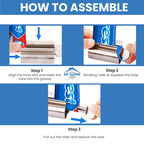 Buy now The Original Toothpaste Squeezer Tube Roller Stainless Steel 2 Pieces Tube Squeezer Rollers, Saves Toothpaste, Creams, Puts an end to Waste - Simple and Practical (Silver) 2.4 inch Wide at indiglob india