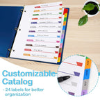 Monthly Binder Dividers for 3 Ring Binder, Jan-Dec Dividers for Binder