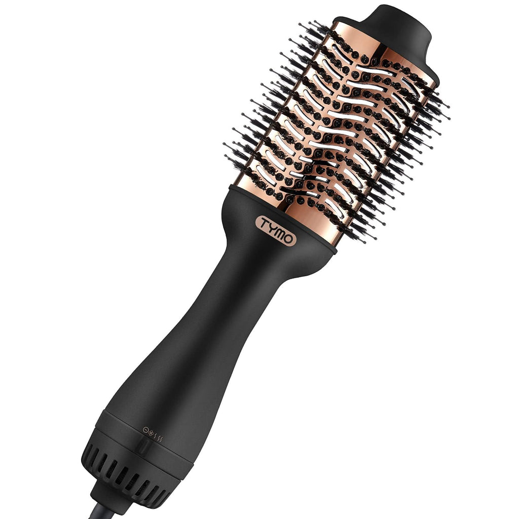 TYMO Hair Dryer Brush Blow Dryer Brush in One, 4 in 1 Ionic Hairdryer and Styler Volumizer with Oval Titanium Barrel, Hot Air Straightener for Smooth Frizz-Free Blowout, Gold, 2.85 Inch