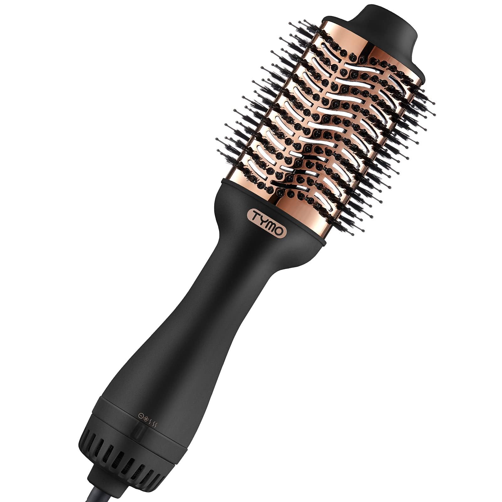 TYMO Hair Dryer Brush Blow Dryer Brush in One, 4 in 1 Ionic Hairdryer and Styler Volumizer with Oval Titanium Barrel, Hot Air Straightener for Smooth Frizz-Free Blowout, Gold, 2.85 Inch
