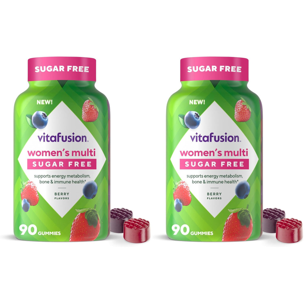 Vitafusion Women's Multivitamin Gummy | 90 Sugar-Free Gummies | Berry Flavor Multi Vitamins | Gluten and Dairy-Free Supplement