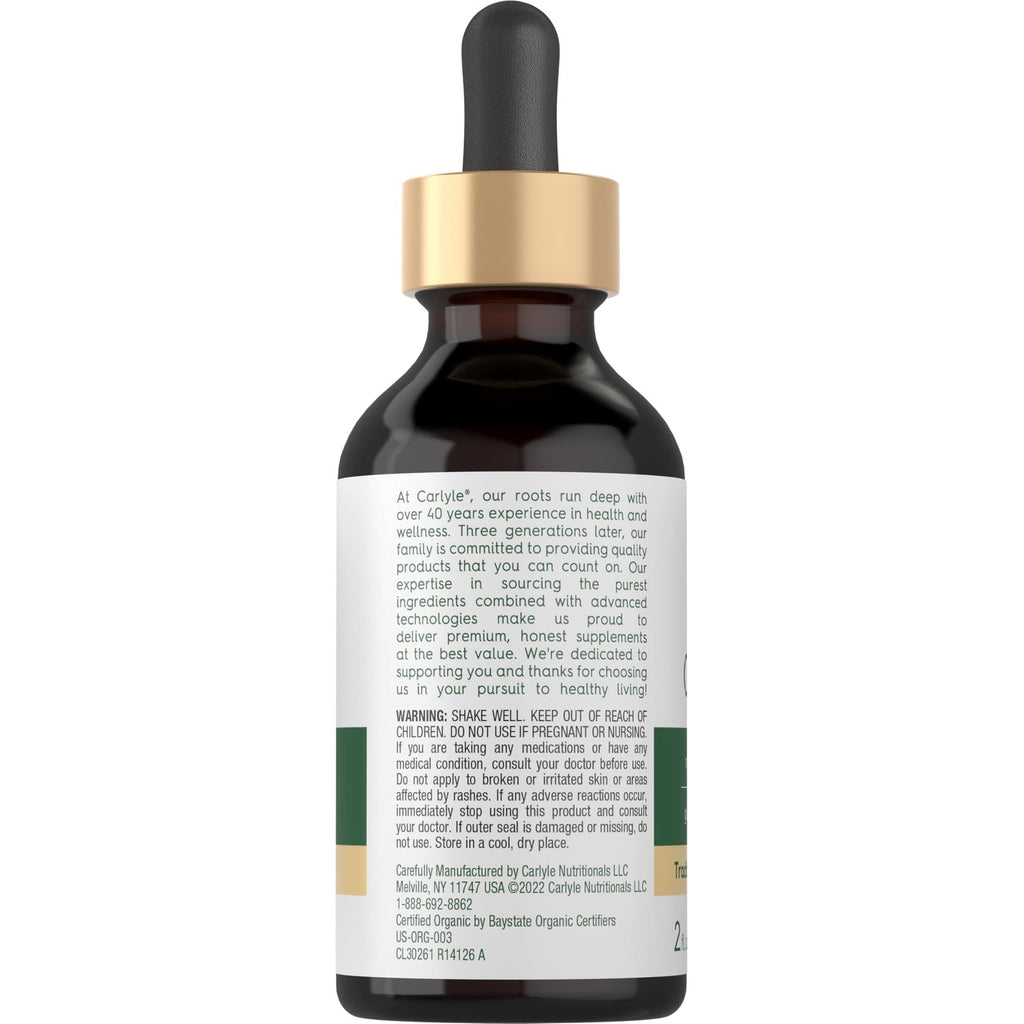 Carlyle Organic Oil of Oregano Liquid Drops - 2 fl oz - 1 Year Supply | Vegan Herbal Supplement | Non-GMO, Gluten Free