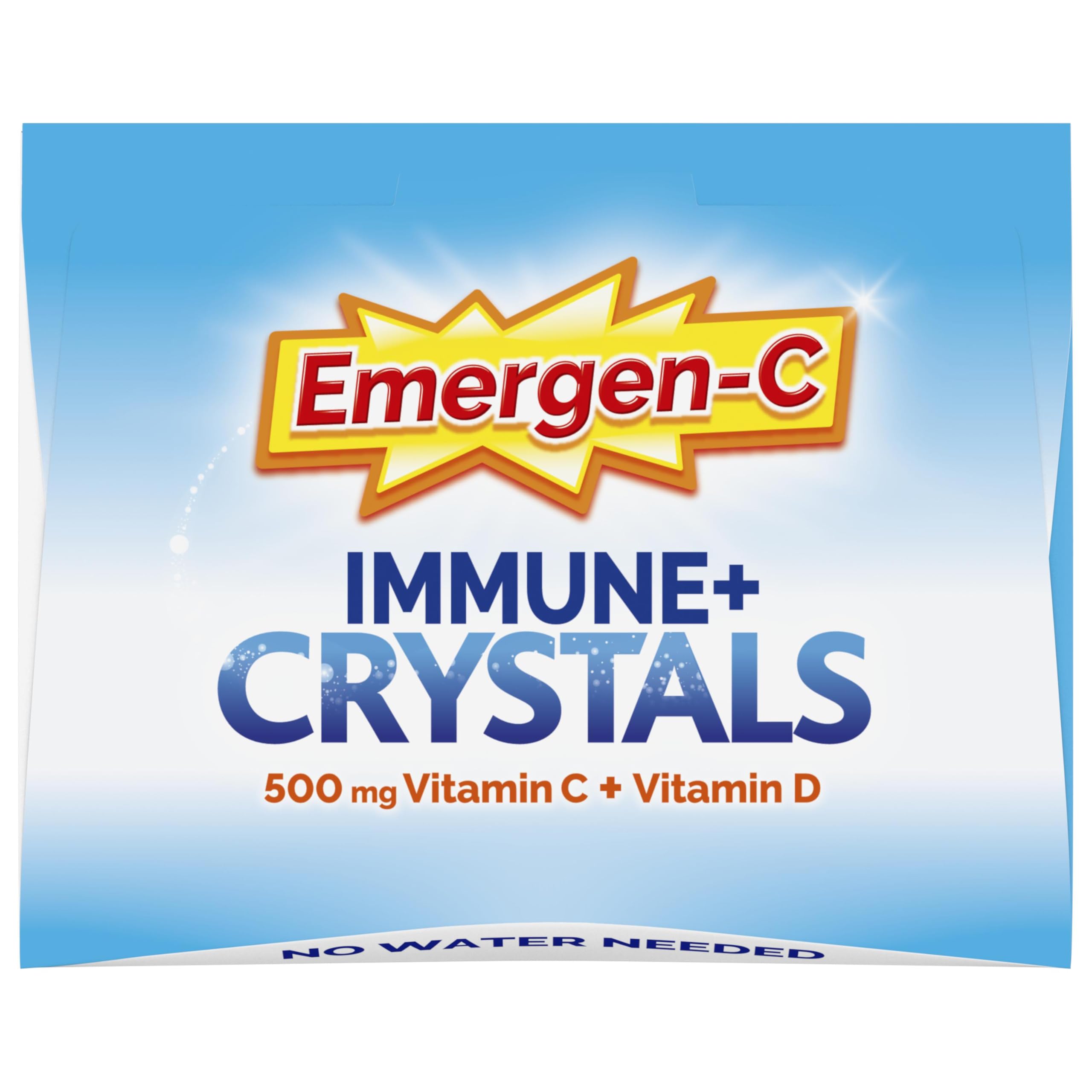 Emergen-C Immune Plus Crystals, On-the-Go Immune Support Supplement with Vitamin C, Vitamin D, B Vitamins, Zinc and Manganese, Berry Lemonade, Back to School Essentials - 28 Stick Packs
