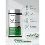 Horbäach Ceylon Cinnamon Supplement | 150 Capsules | Herbal Extract Pills | Non-GMO & Gluten Free