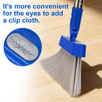 Broom - 52-Inch Adjustable Long Handle Broom, Multi-Scene Indoor Cleaning Tool for Hardwood Floors, Tiles, Kitchens, Offices, Courtyards, Lobbies, Patios.