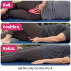 Sacro Wedgy® Female Sacrum Support Wedge – Contoured Sacral Positioning Tool with 3/4" Elevation Pad & Instruction Booklet – For Positioning & Relaxation Routines
