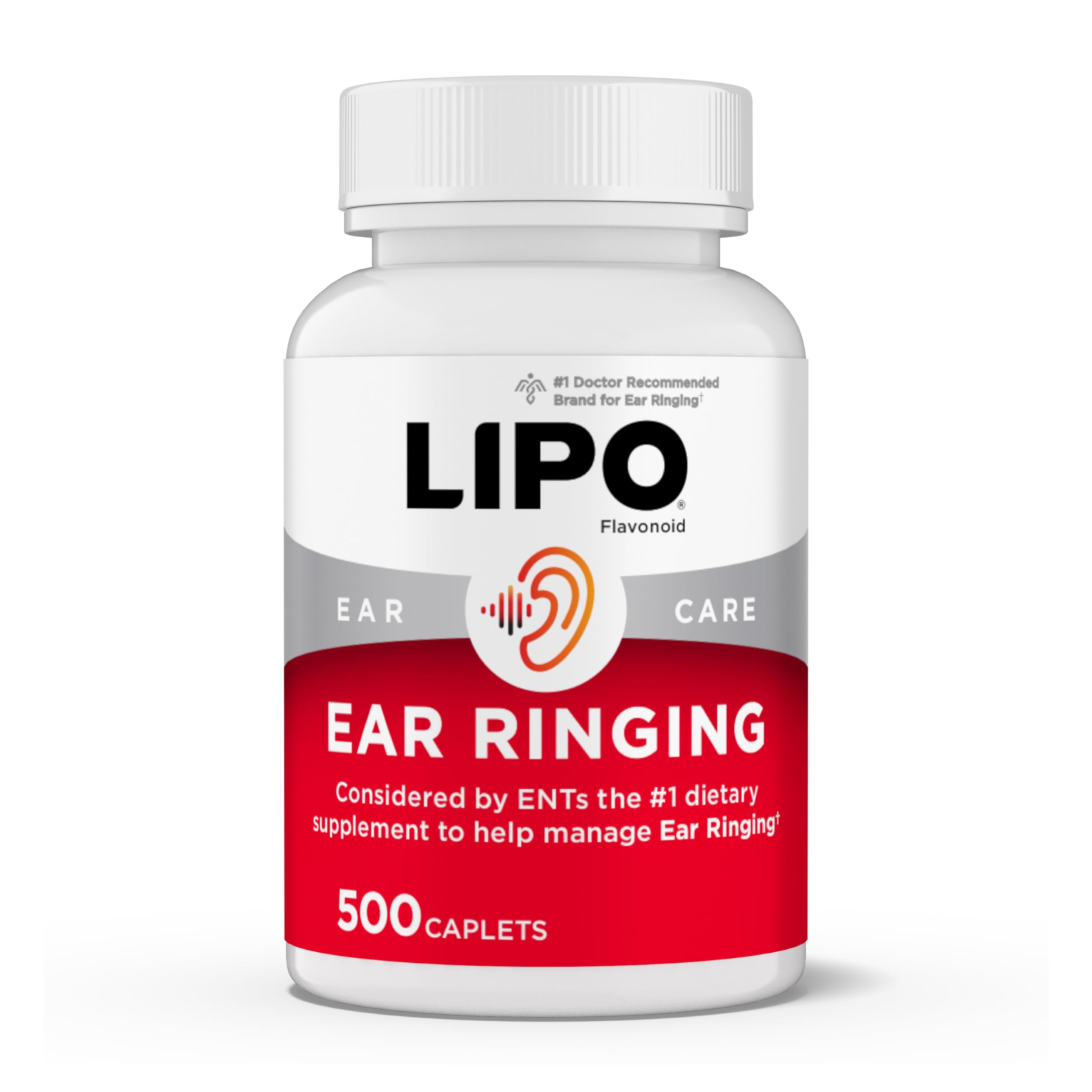 LIPO Ear Ringing Support, Lemon Bioflavonoid Complex, 100 Caplets