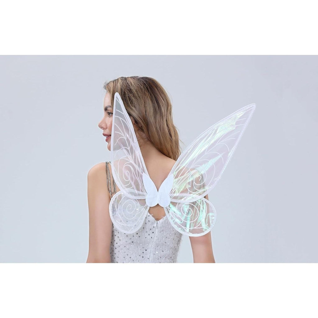 Buy now Adult Fairy Wings, Shiny Transparent Princess Wings, Angel Wings Sutable for Halloween Costume Dress Up White at indiglob india