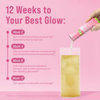 Nello Superglow Powdered Drink Mix, Skin Hydration, Glow & Hair Support, Collagen Peptides, Hyaluronic Acid, Ceramosides, Biotin & Vitamin C, 20 Stick Packs (Paradise Pear)