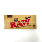 RAW Classic 200 King Size Slim uncreased Rolling Paper, Brown, 200 Count (Pack of 3)
