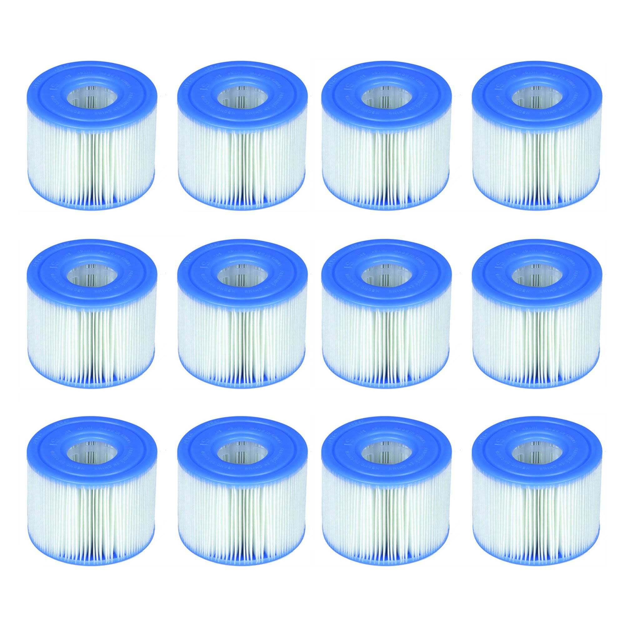 Buy now Intex 29001E PureSpa Type S1 Heavy Duty Easy Set Dacron Paper Hot Tub Spa Filter Replacement Cartridge for Various PureSpa Models, (12 Pack) at indiglob india