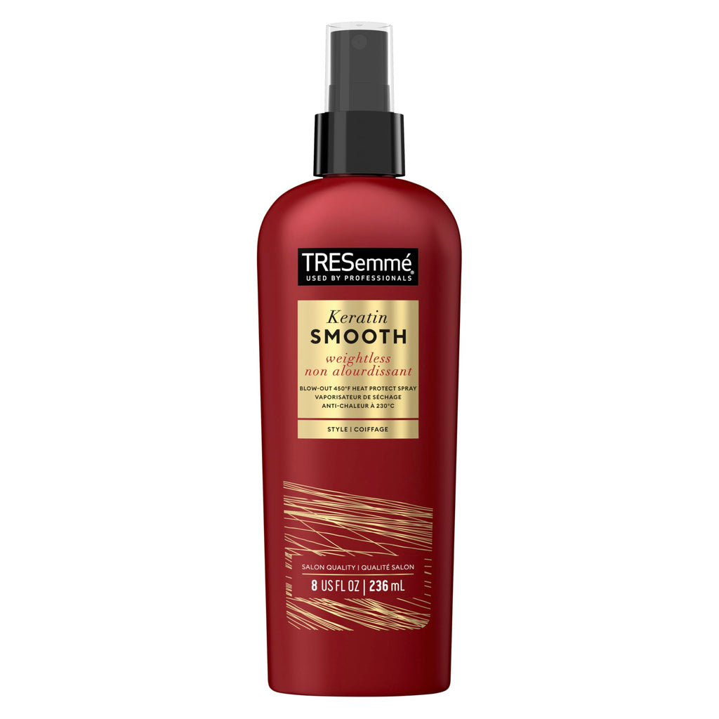TRESemmé Expert Selection Heat Protection Spray, Keratin Smooth 8 oz | For heat styling, Helps protect against heat damage, With keratin + marula oil, For blow drying, Smooth frizz