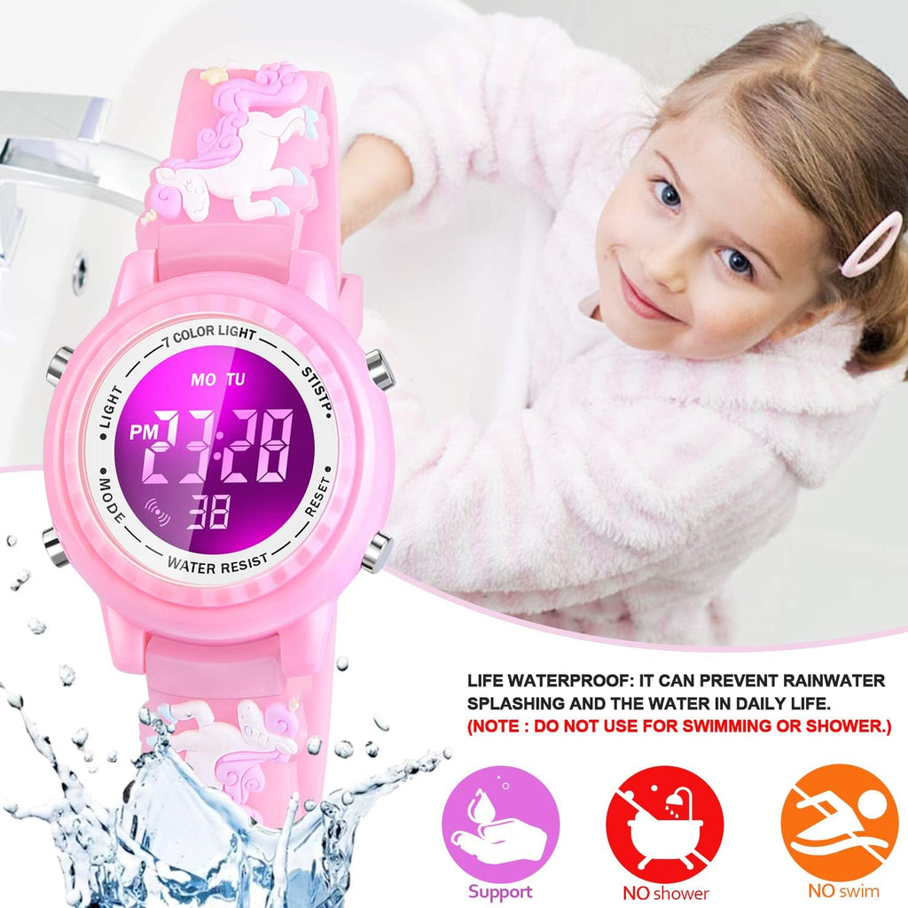 Buy now Waterproof LED Kids Watches with Alarm - Kids Toys Gifts for Girls Age 3-10 at indiglob india