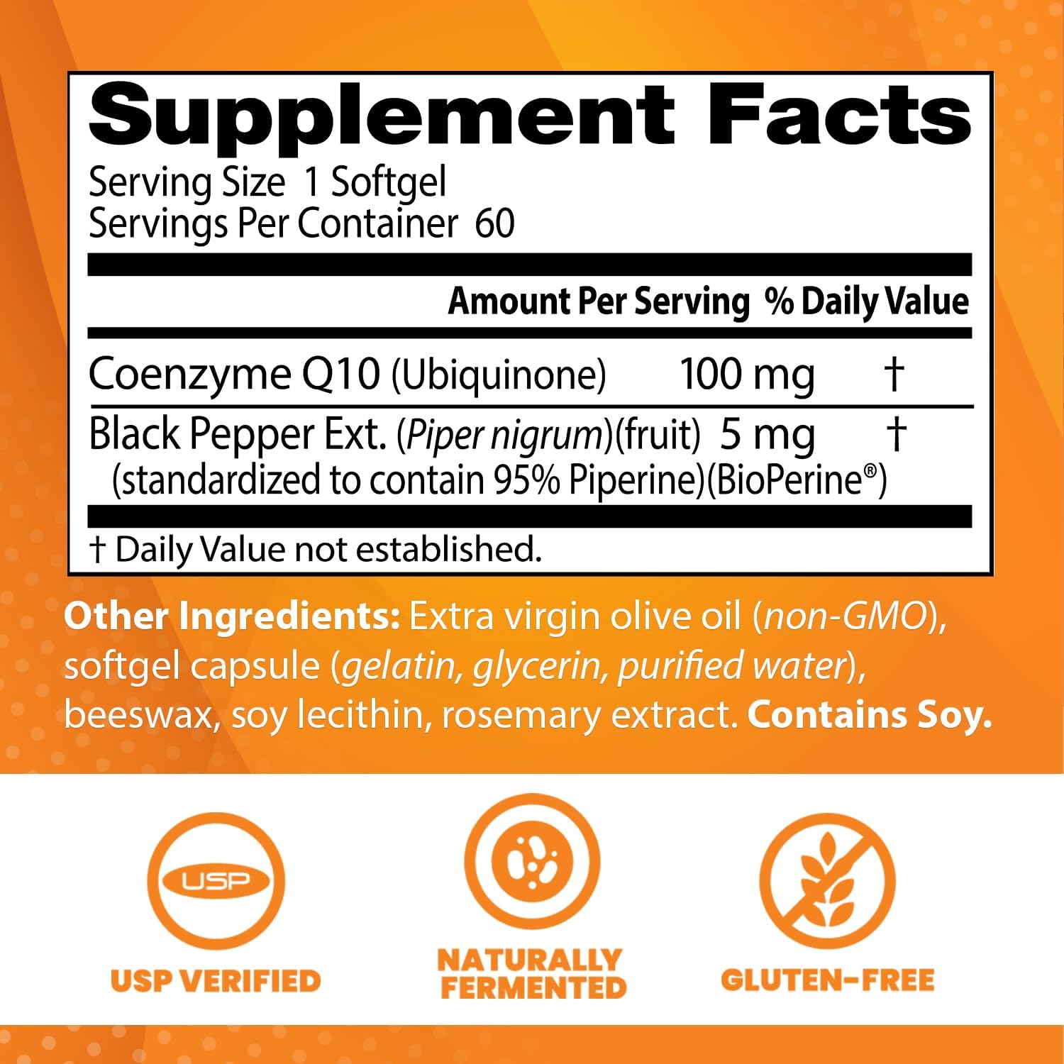 Buy now Doctor's Best High Absorption CoQ10 with BioPerine, Gluten Free Naturally Fermented, Heart Health & Energy Production, 100 mg, 60 SoFtgels at indiglob india