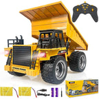 Buy now Remote Control Construction Dump Truck Toy 2.4G RC Truck 6 Channel Bulldozer 4 Wheel Driver Mine Construction Alloy Metal Vehicle Truck 1:18 with 2 Rechargeable Batteries for Boys Birthday Xmas Gift at indiglob india