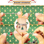 Buy now Christmas Advent Calendar Bracelets 2025 for Girls 24 Days Xmas Countdown Calendar DIY Jewelry Making Kit Gift 22 Charm Beads 2 Bracelets for Kids Teens Women at indiglob india