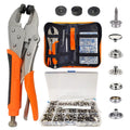 Snap Fasteners Kit, Heavy Duty Fastener Tool and 60-Set 15mm Marine Snaps