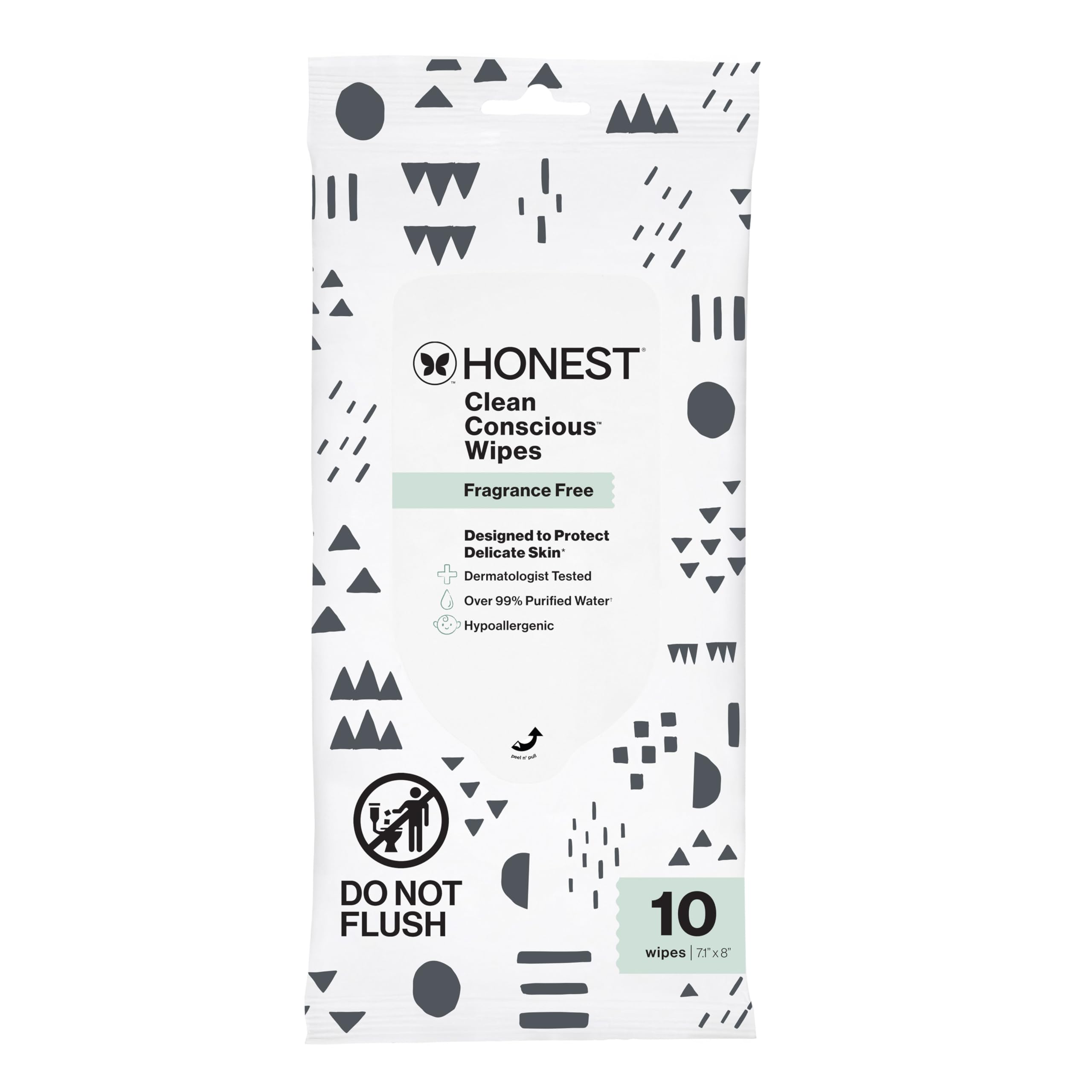 Buy now The Honest Company Hypoallergenic Multi-Use Baby Wipes for Sensitive Baby Skin Rainbow 60 Count at indiglob india