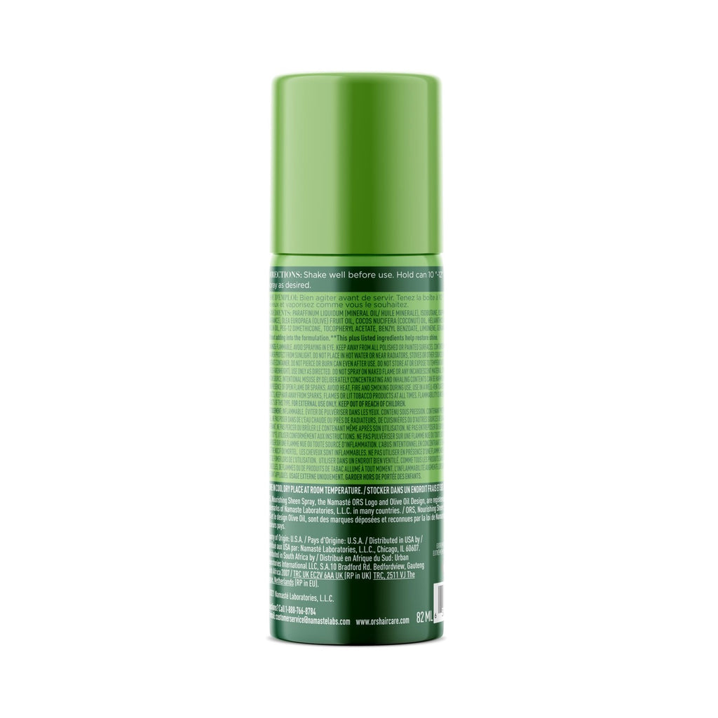 ORS Olive Oil Nourishing Sheen Spray with Coconut Oil for Restorative Shine 2 Ounces - Travel Size