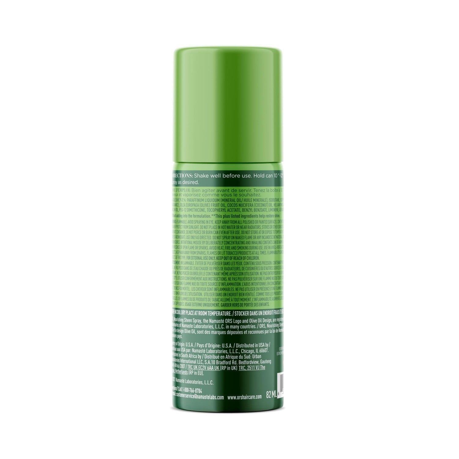 ORS Olive Oil Nourishing Sheen Spray with Coconut Oil for Restorative Shine 2 Ounces - Travel Size