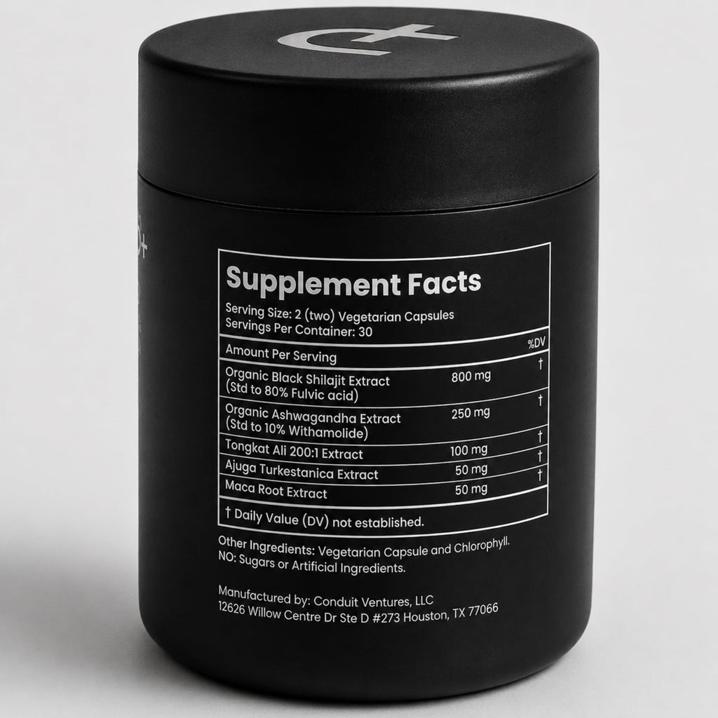 Shilajit for Men and Women - 80% Fulvic Acid 1250 mg 5-in-1 Complex 60 Caps