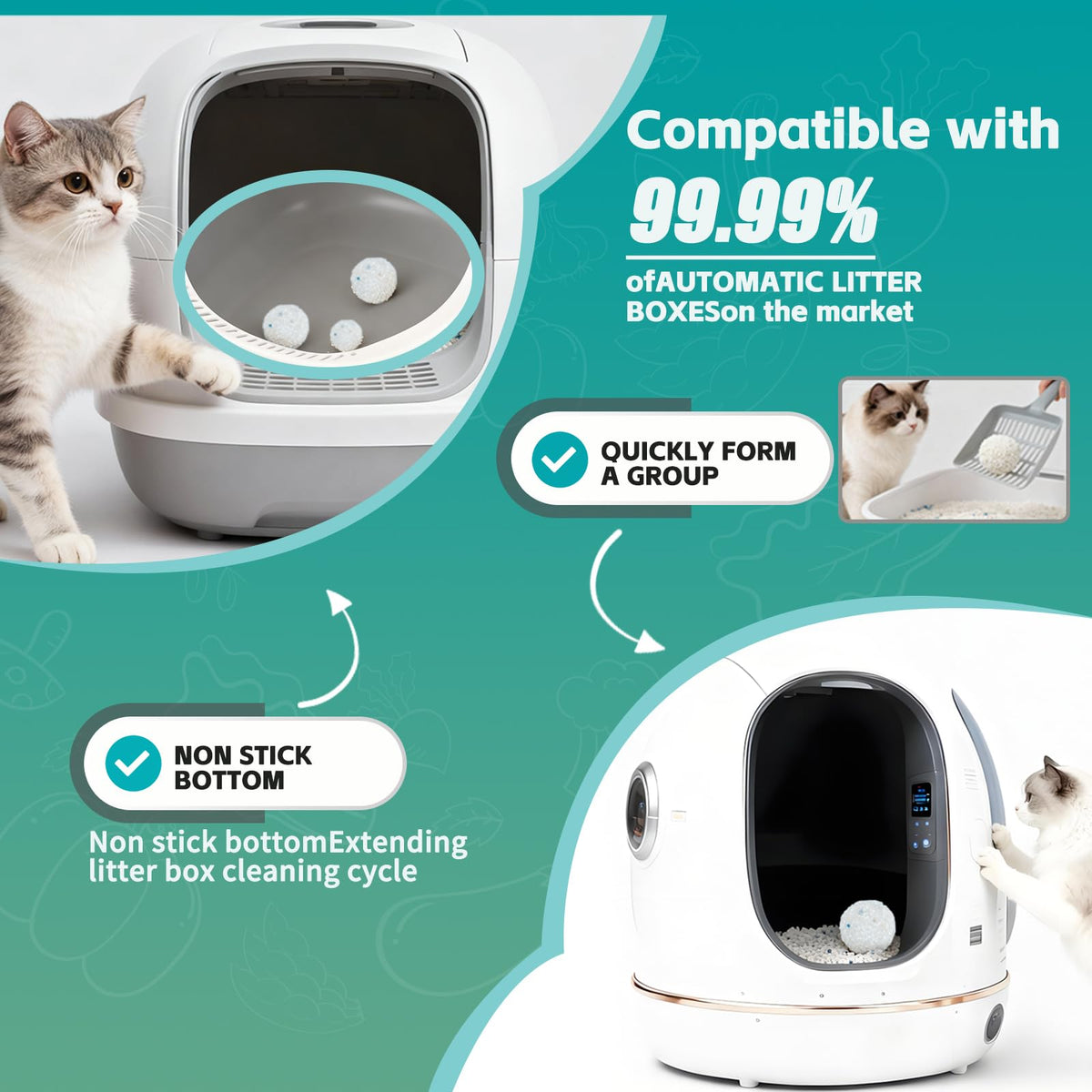Tapioca Cat Litter, Cassava Cat Litter Odor Control Dust-Free Clumping Litter
