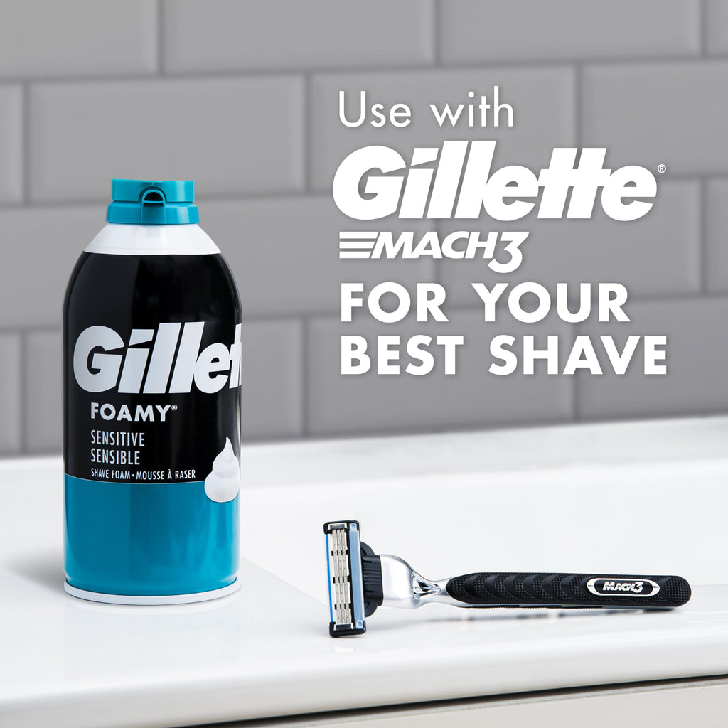 Buy now Gillette Foamy Shaving Cream, Sensitive Skin, 11 Ounce (Pack of 12) at indiglob india