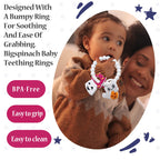 BIGSPINACH Halloween Baby Teether Toy, Ghost Silicone Teething Ring Gift