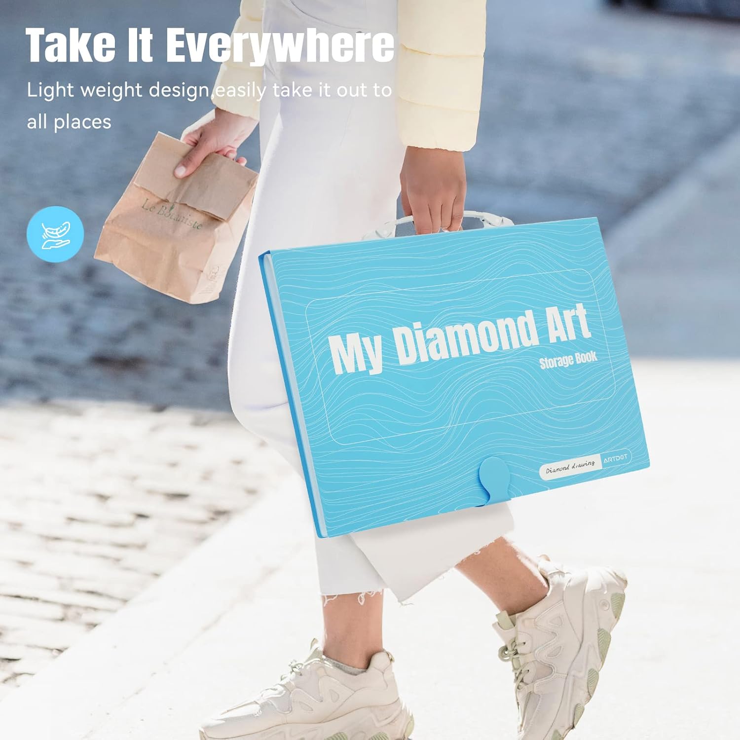 Buy now ARTDOT A2 Storage Book for Diamond Art Kits, Diamond Art Portfolio Folder with 30 Pocket Slevees Protectors (39.7 x 56cm) at indiglob india