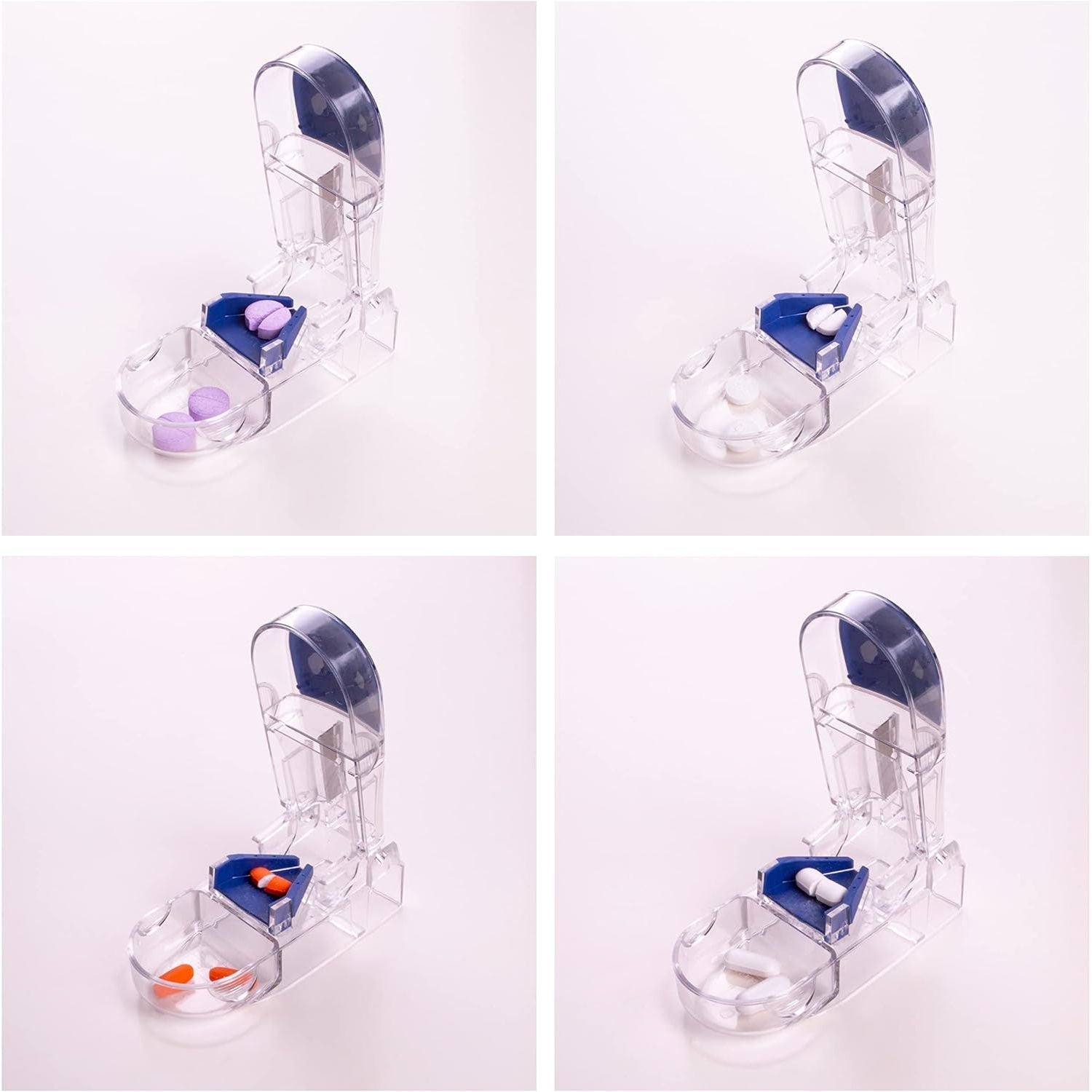 Buy now Apex Ultra Pill Cutter, Professional Medical Pill Splitter with Retracting Blade Guard, for Precise Cutting Small or Large Tablets, Vitamins, Blue/Green and Clear, 1 Count, Compact & Travel-Friendly at indiglob india