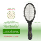 Buy now BESTOOL Hair Brush, Paddle Detangler Brush with Metal Bristles for Women/Men/Kids Detangling & Massaging, Anti Static, Best for All Hair Types Wet & Dry DailyUse at indiglob india