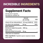 Dr. Berg Black Elderberry Capsules (Advanced Immune Support*) with 15,000 IU Vitamin D, 60 mg of Zinc, & 90 mg of Camu Camu - (4-in-1) Sambucus Elderberry Immune Support Supplement - 90 Capsules