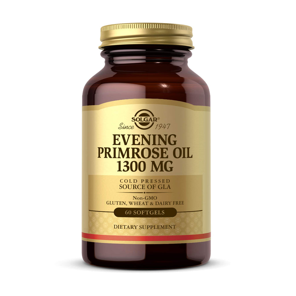 Solgar Evening Primrose Oil 1300 mg, 60 Softgels - Supports Skin Health | Hormone Balance, Non-GMO, Gluten Free - 60 Servings