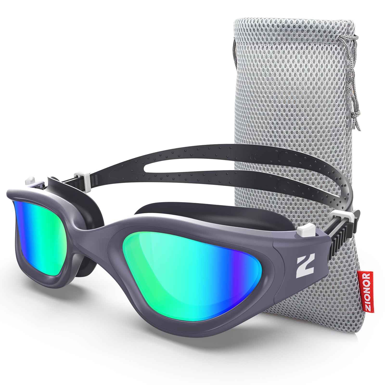 Buy now ZIONOR Swim Goggles, G1 SE Swimming Goggles Anti-Fog for Adult Men Women One Size B9-gold Lens Darkblue Frame at indiglob india
