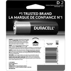 Buy now Duracell Coppertop D Batteries, 2 Count (1 Pack), D Battery with Long-lasting Power, All-Purpose Alkaline Battery for Household and Office Devices at indiglob india